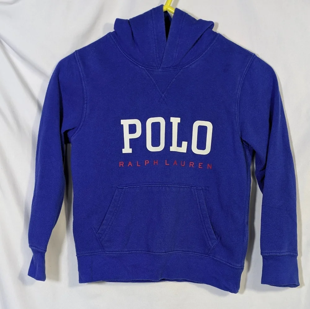 Boys Polo Ralph Lauren Pullover Hoodie Activewear Athleisure Sz S‎ (8)